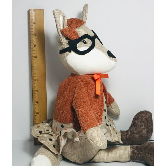 Loving Kindness Fox Weighted Stuffed Animal Plush Door Stop Shelf Sitter Decor - Picture 6 of 7